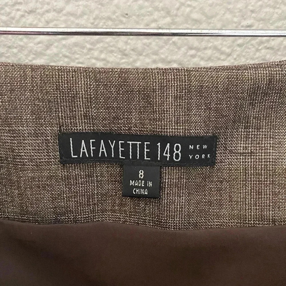 LAFAYETTE 148 NY pencil skirt Size 8 brown - Picture 4 of 4